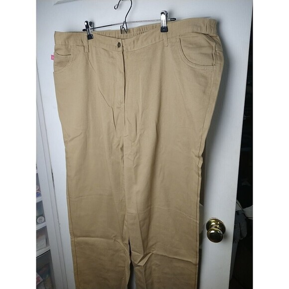 Woman Within Brown Stretch Waist Brown Jeans. Size 26T - Picture 1 of 12